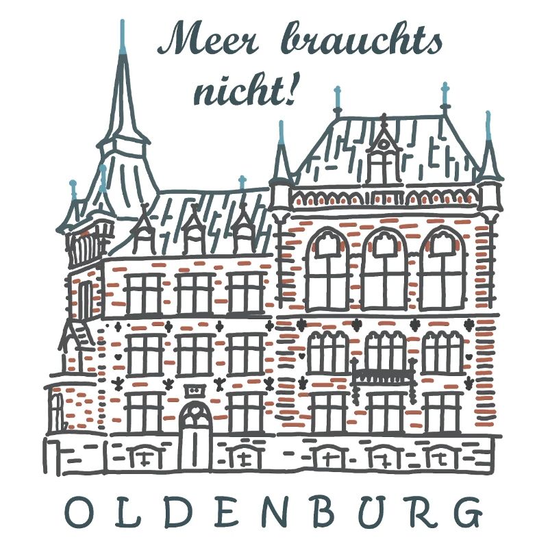Oldenburg, Old Town, Germany Drawing