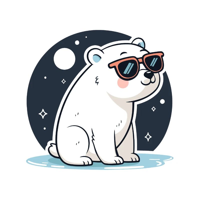 Rote Eisbär-Kosmische Brille