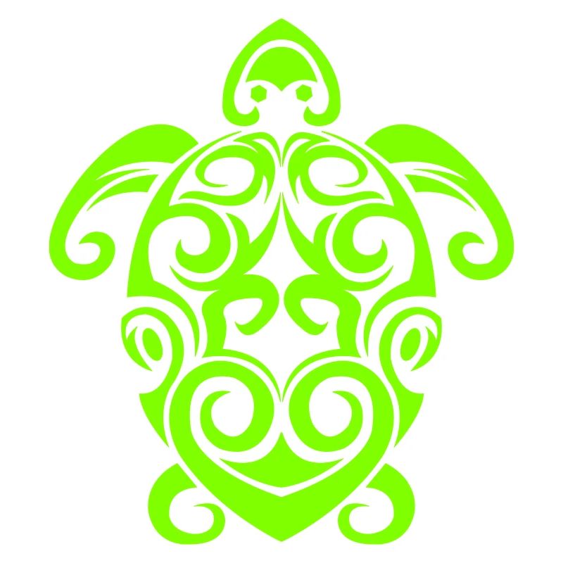 Glowing Turtle Tribal Pattern