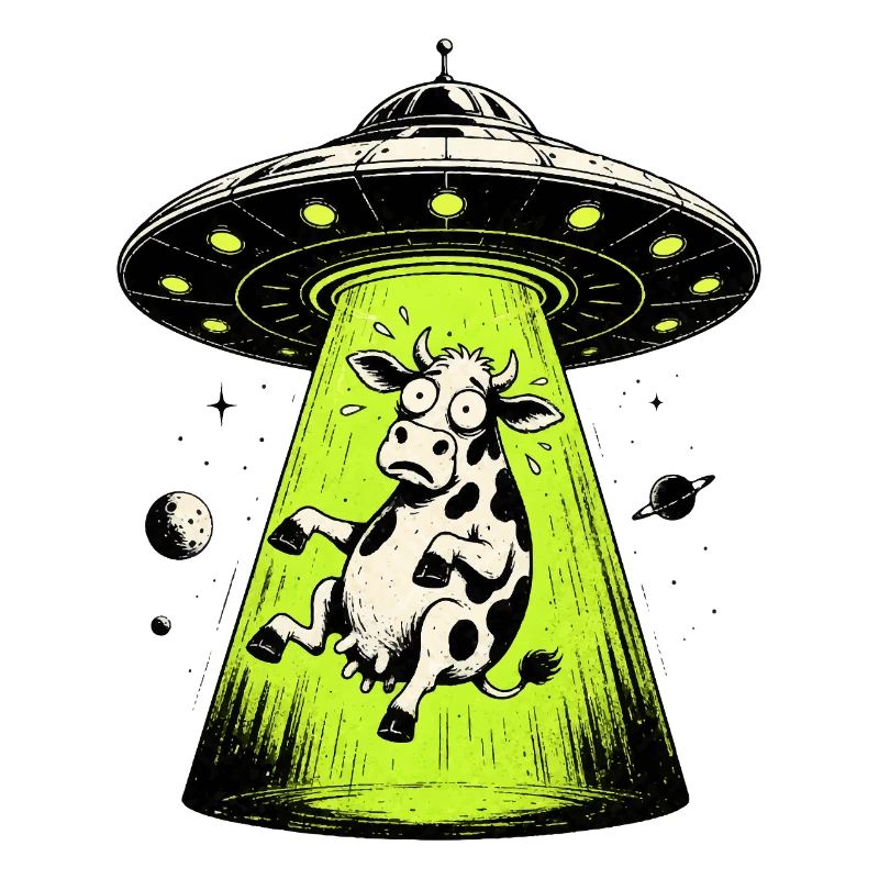 Alien Cow Abduction Weirdcore Surreal