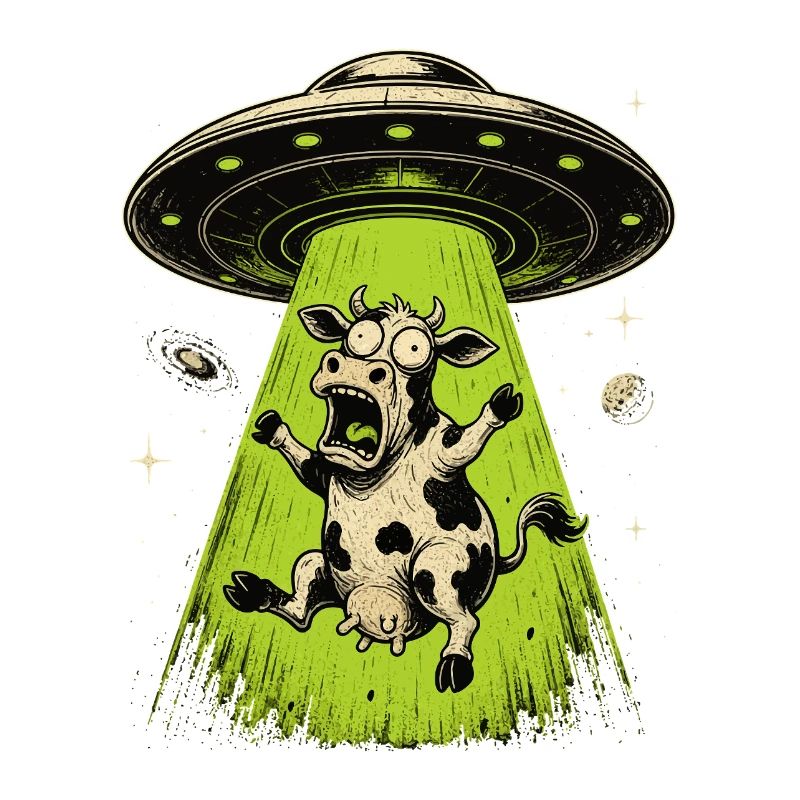 Alien Cow Abduction Weirdcore Surreal