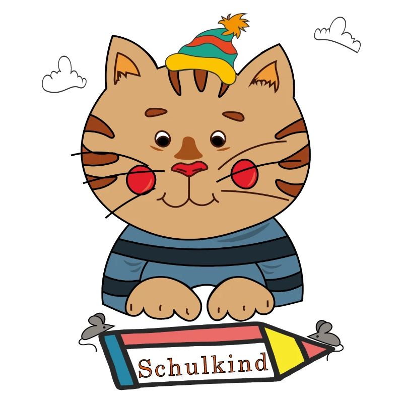 Schulkind Katze