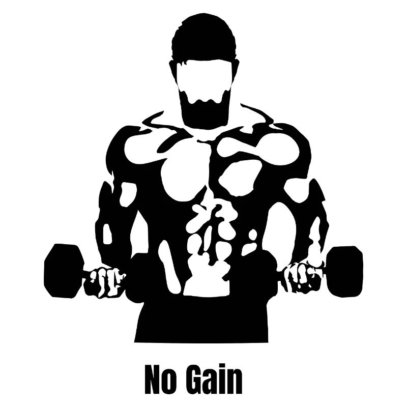 Pas de douleur, pas de gain - design hardcore de bodybuilder