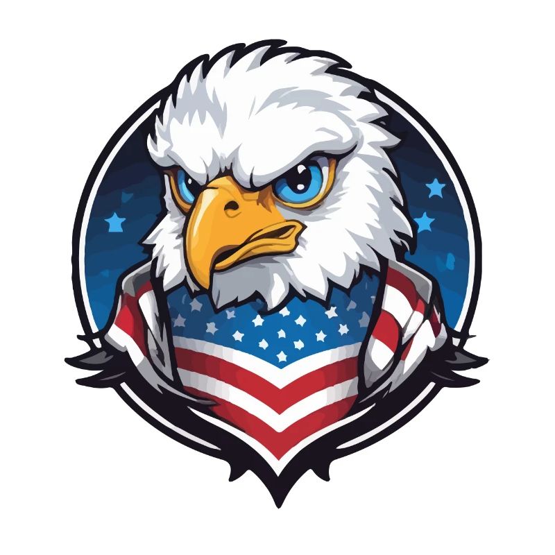 USA Aviator Eagle in Circle