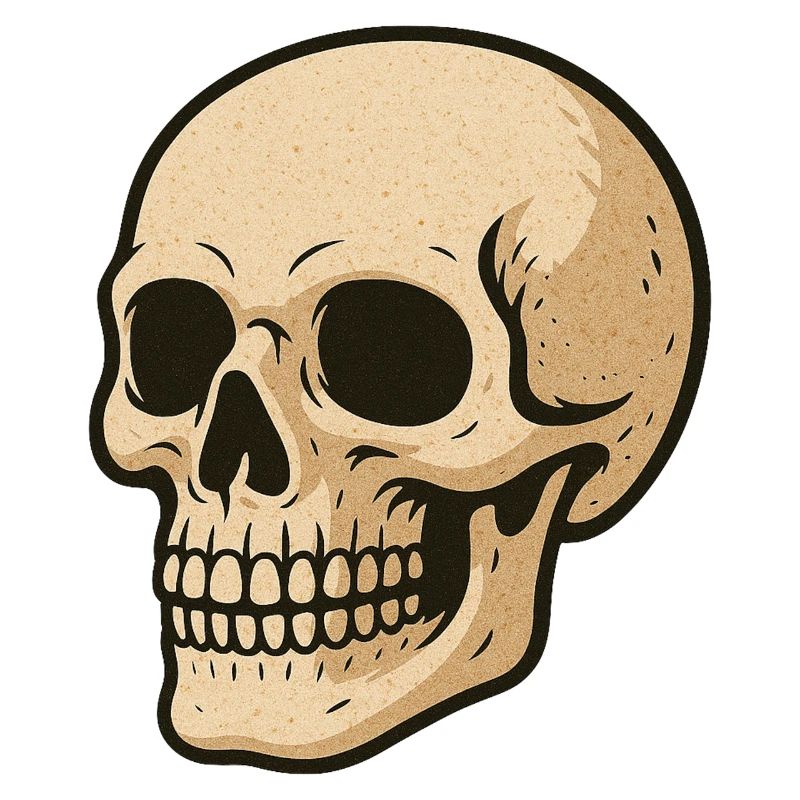 Sepia Schädel Illustration