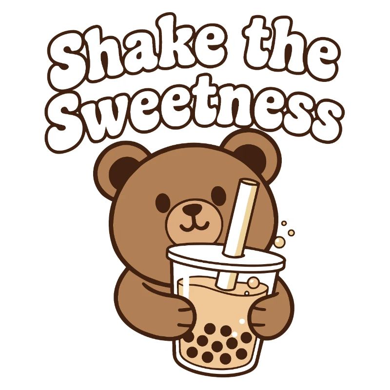 Ours Kawaii avec bubble tea