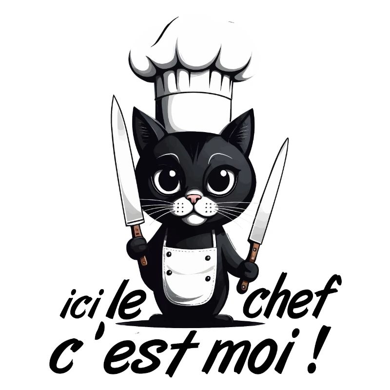 I'm the chef here! Cat Humor Chef Kitchen