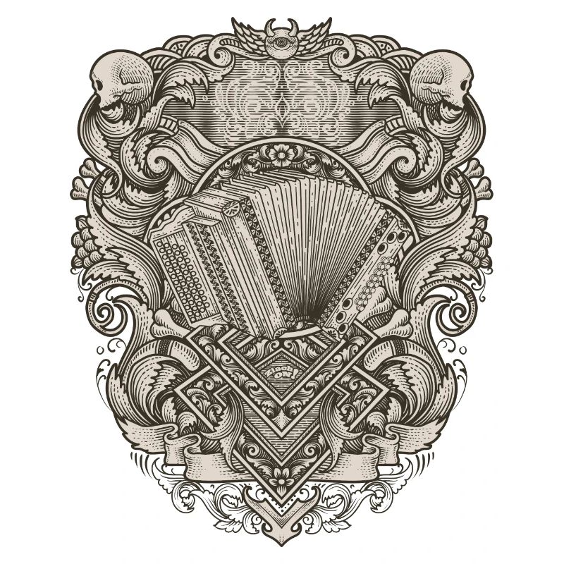 Styrian Harmonica Vintage Illu | ZiachON!