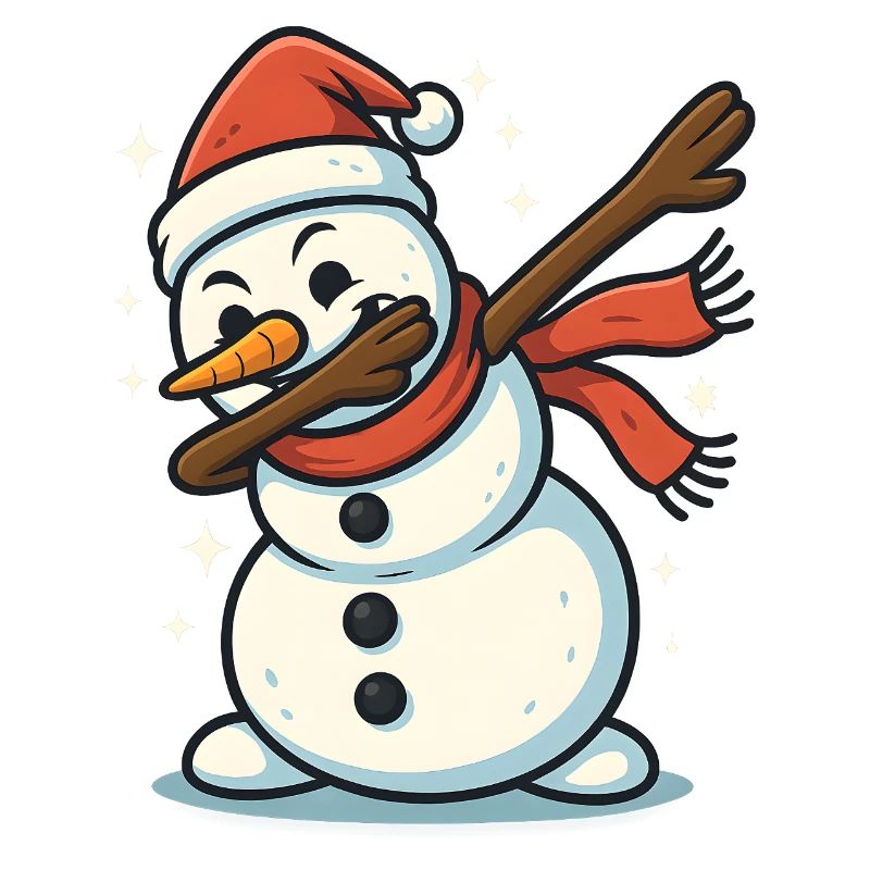 Dabbing Schneemann Dab