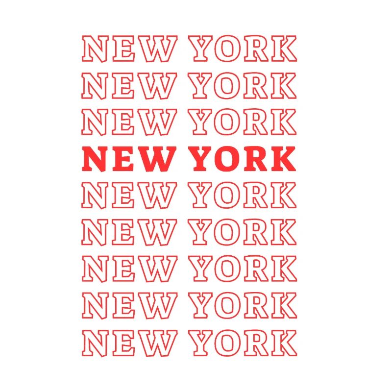 Typographie raster de New York