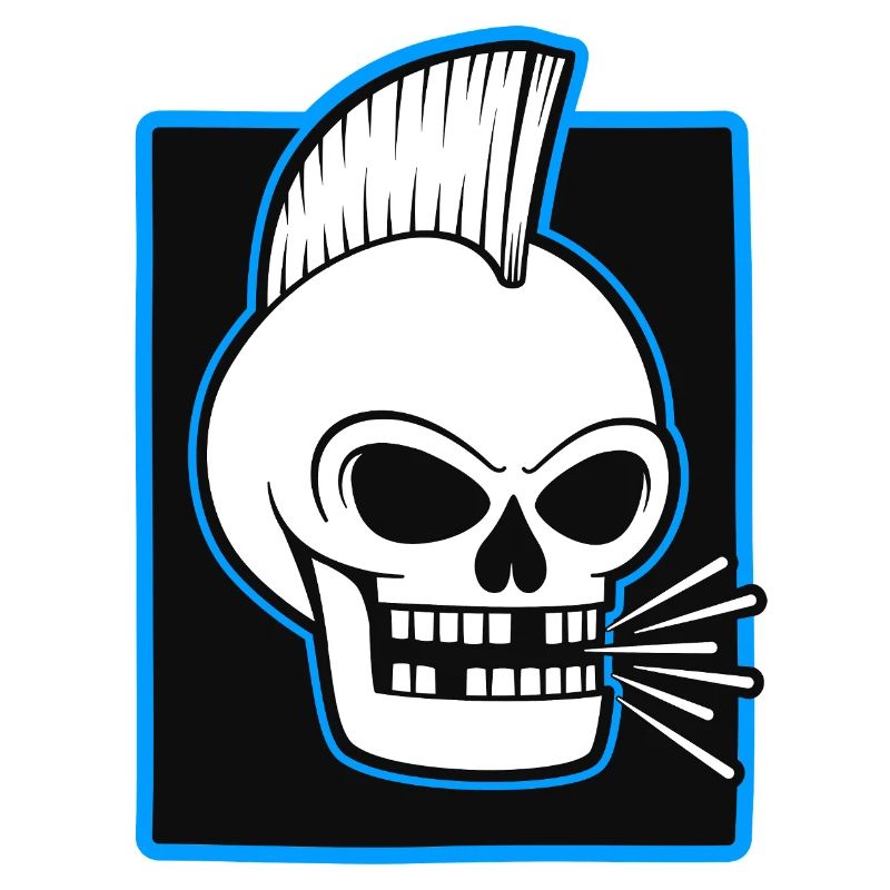Skull Mohawk Punk-Grafik