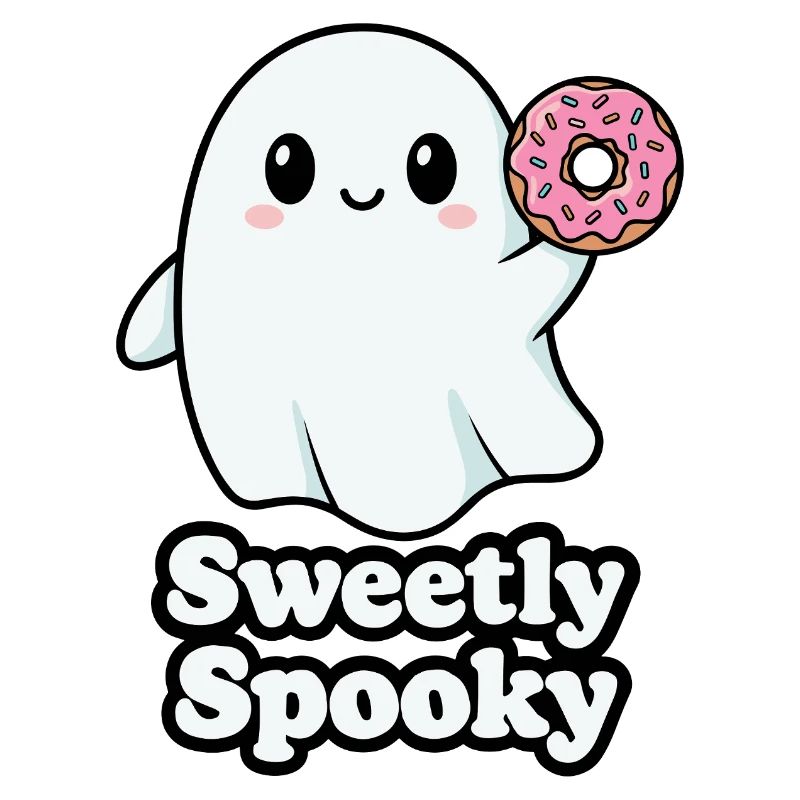 Süß Spukgeist mit Donut