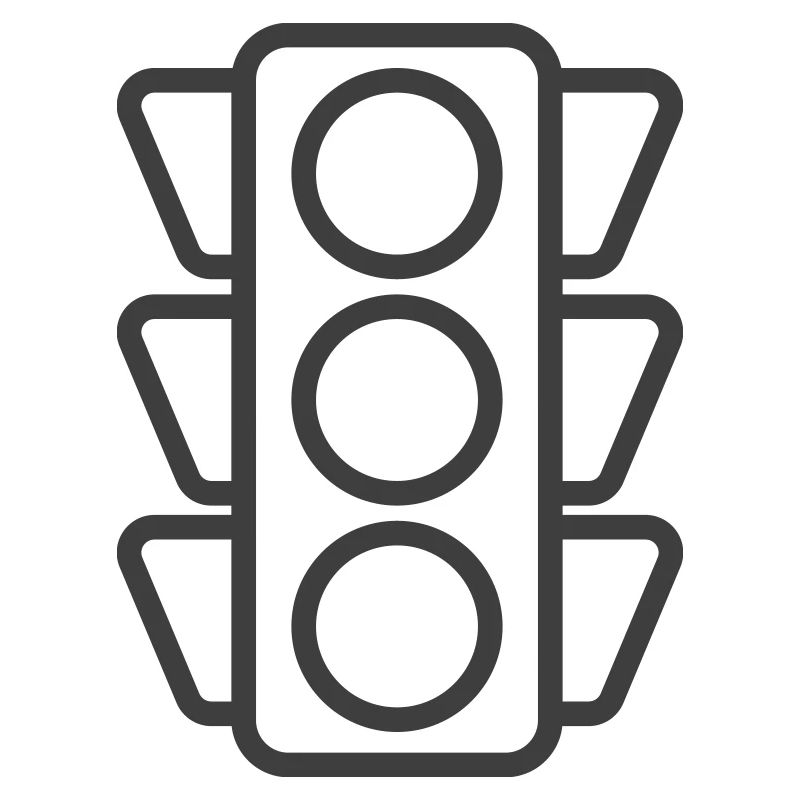Icône de ligne de feu de circulation