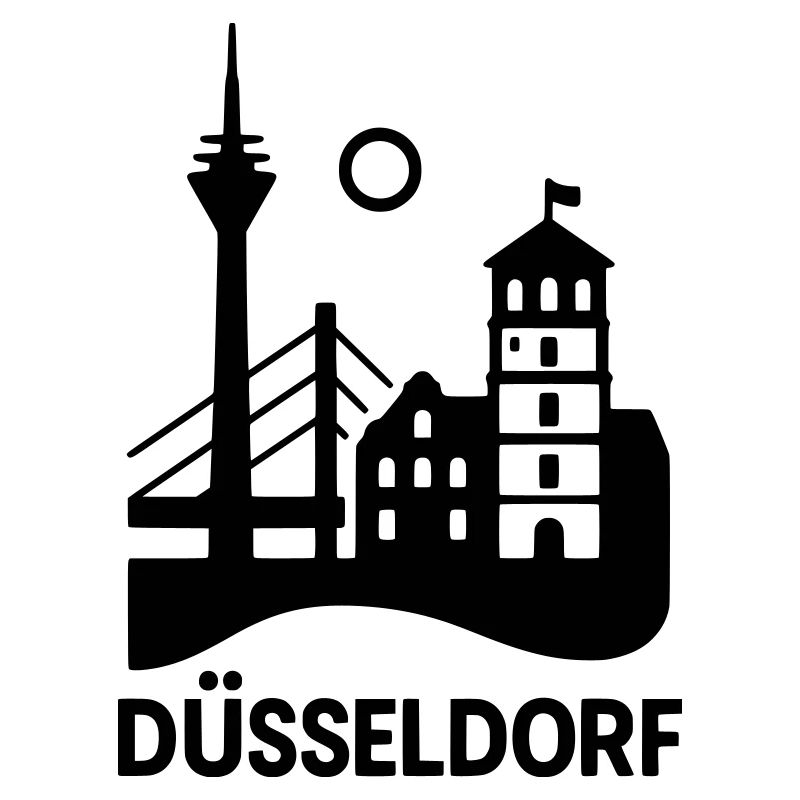 Dusseldorf Landmark Silhouette
