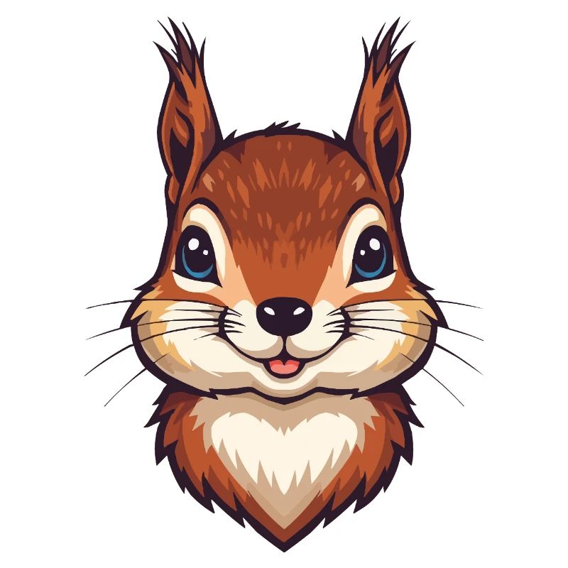 Süßer Eichhörnchen Kopf