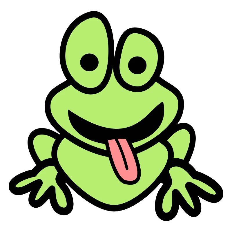 Frog avec la langue