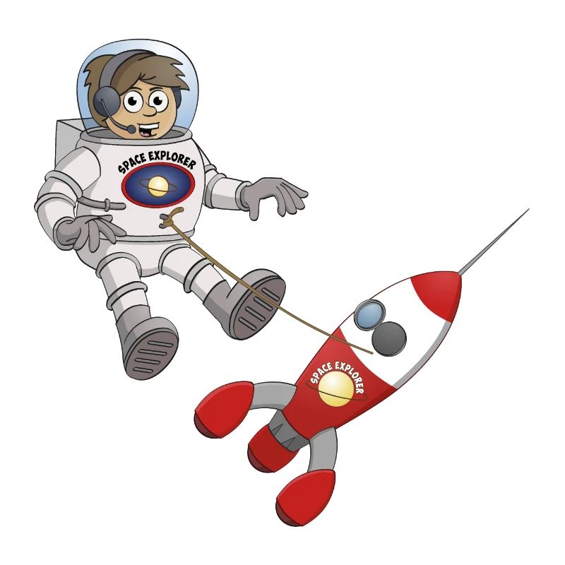 "L'astronaute et son vaisseau spatial"