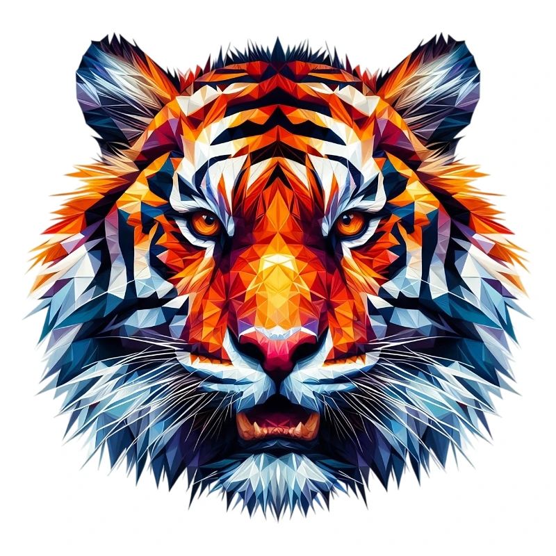 Polygonaler Tiger