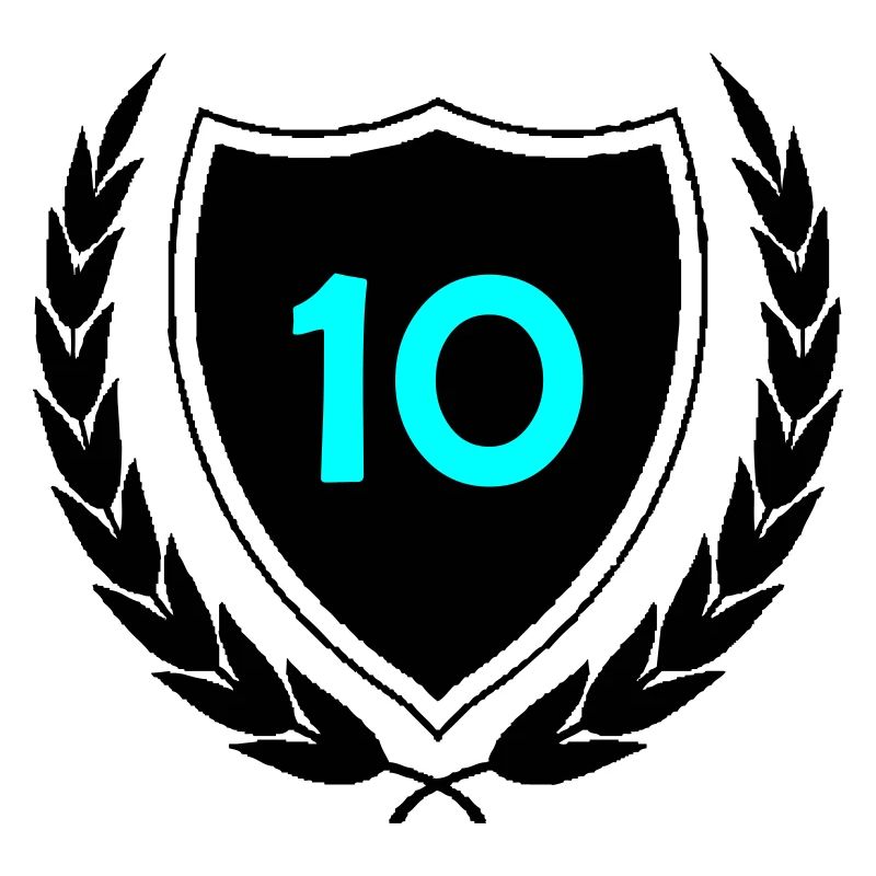 Neon Ten Numeral Print
