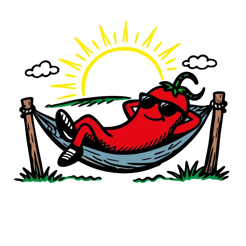 Chilling Chili Funny Pun Chilling Chilli