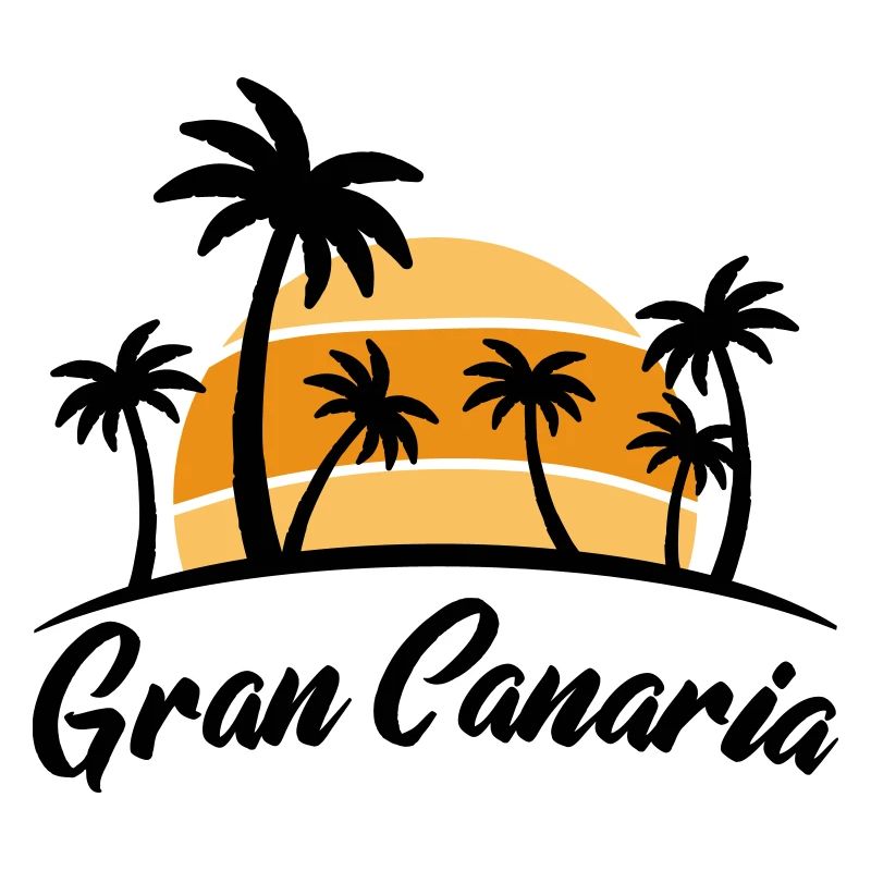 Gran Canaria sunset with palm trees