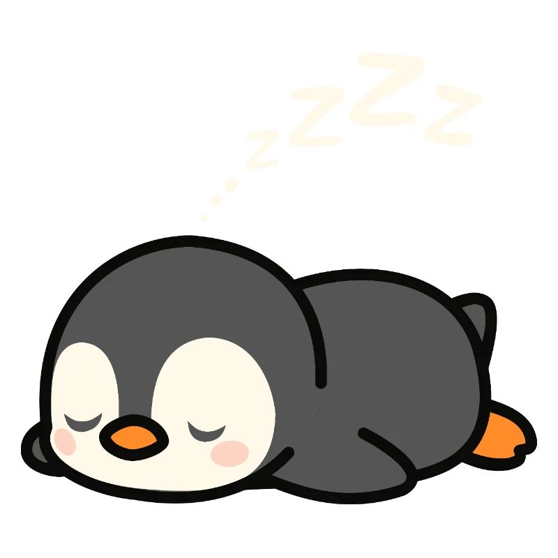 Süßes Pinguin-Nickerchen