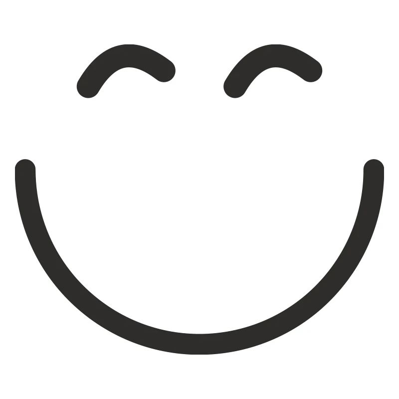 Smiley. Minimal. Positiv.