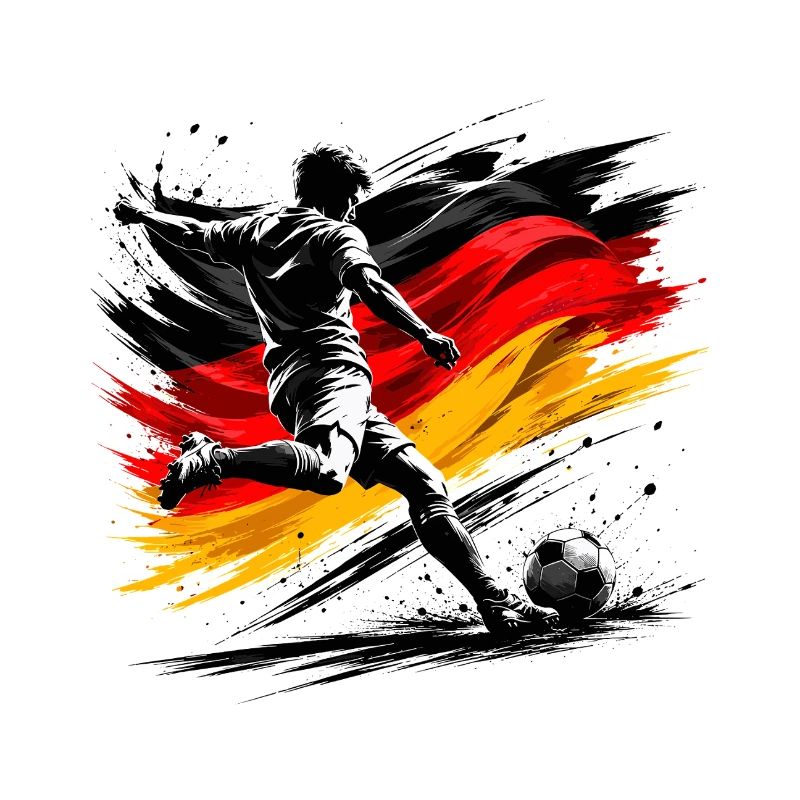 Kicker avec drapeau allemand
