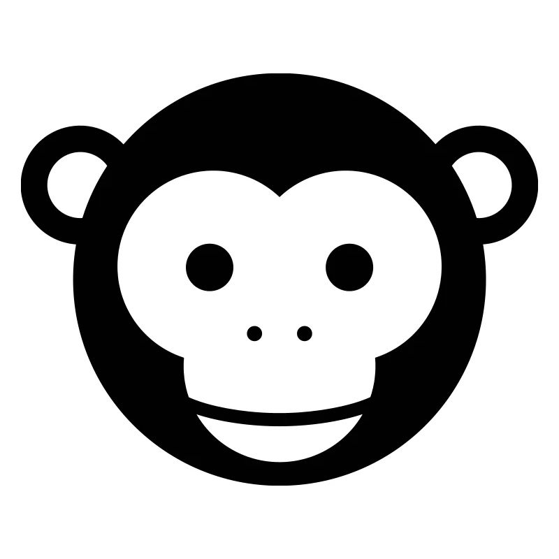 Monkey Head – Cute Monkey Face Cartoon