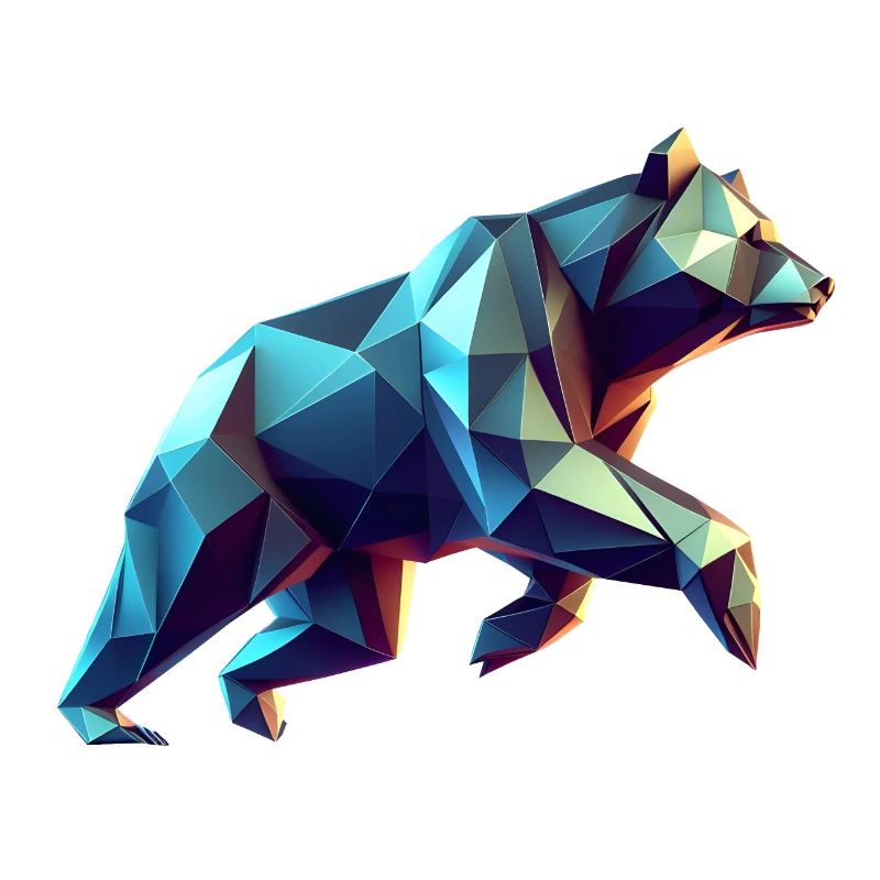 3D Geometric Origami Bear