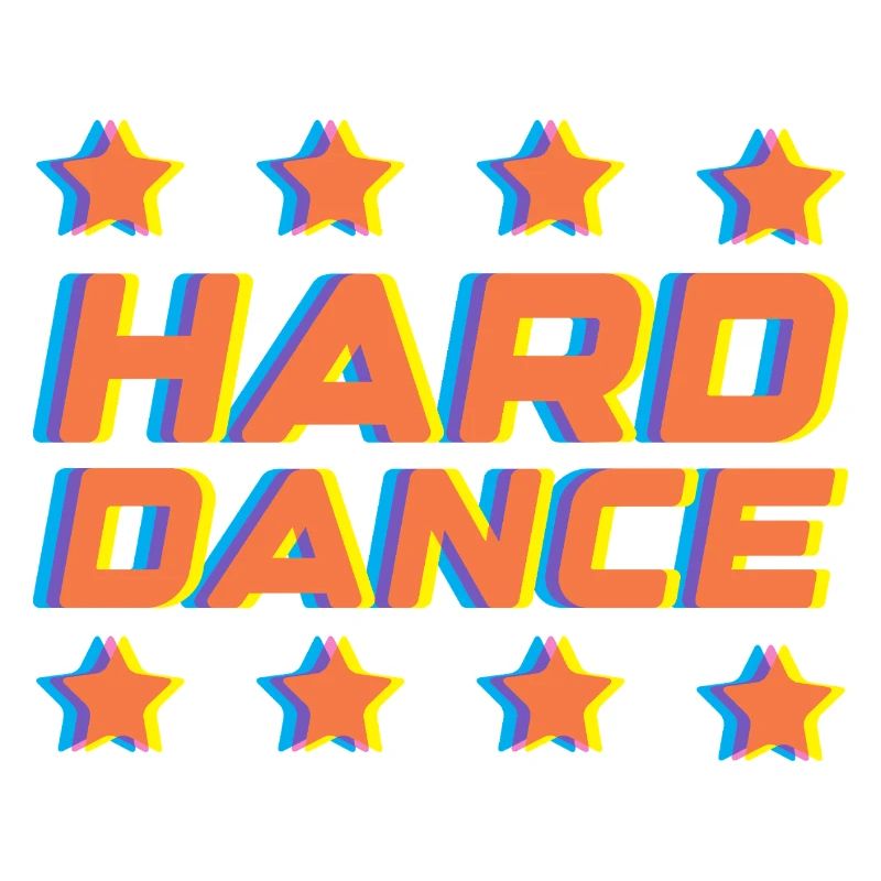 Hard Dance Retro Neon 3D