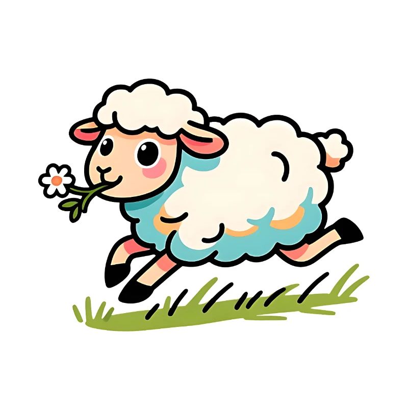 Lammhammel auf der Wiese
