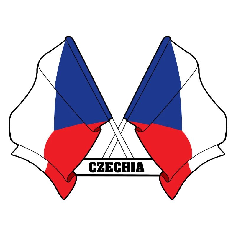 RÉPUBLIQUE TCHÈQUE – Drapeaux croisés