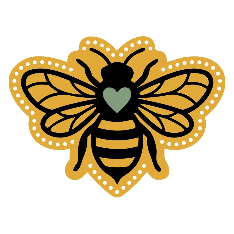 Bee Heart Beekeeping Nature Conservation Boho Mandala
