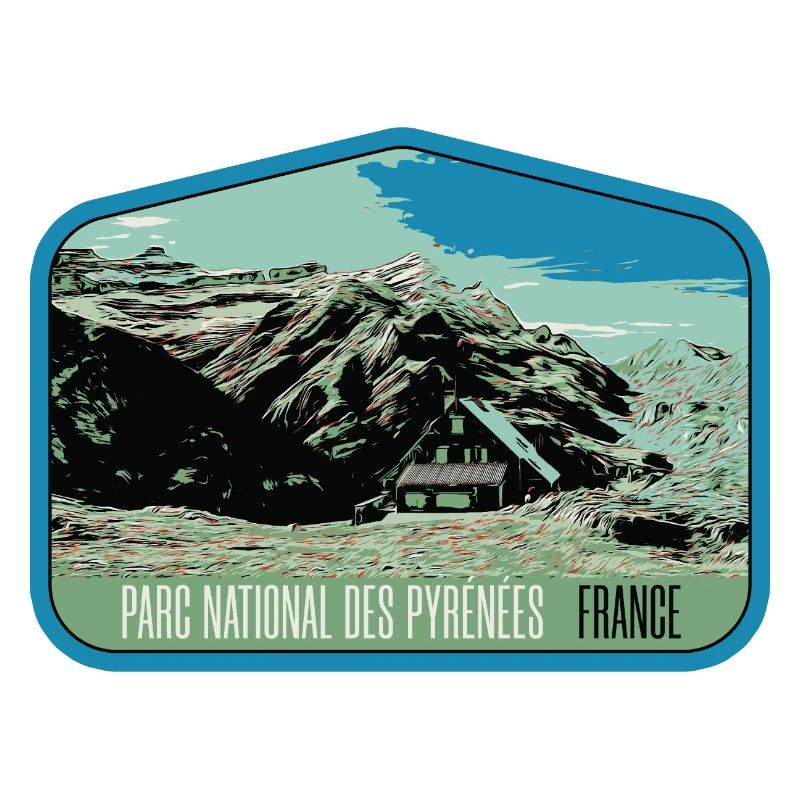 Écusson Paysage Pyrénées : Nature Authentique