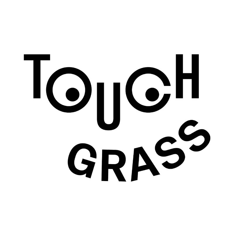 Touch Grass Happy Face
