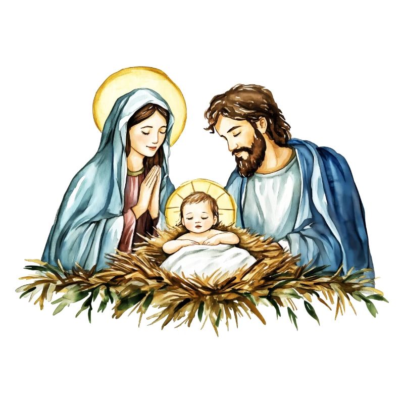 Weihnachtspullover Weihnachten an der Krippe Jesus