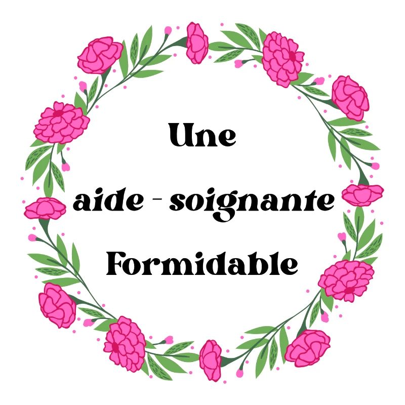 Une aide soignante formidable - couronne de fleurs