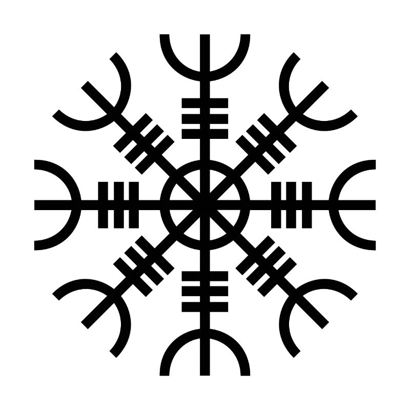 Helm der Ehrfurcht - Aegishjalmur Viking (schwarz)