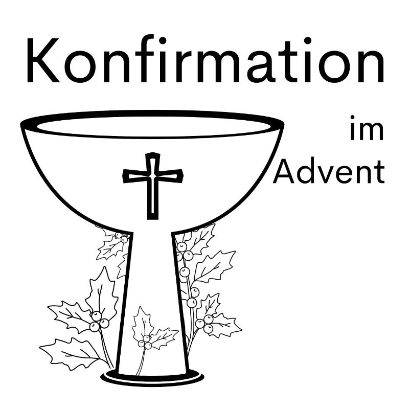 Konfirmation im Advent Abendmahl Stechpalme Symbol