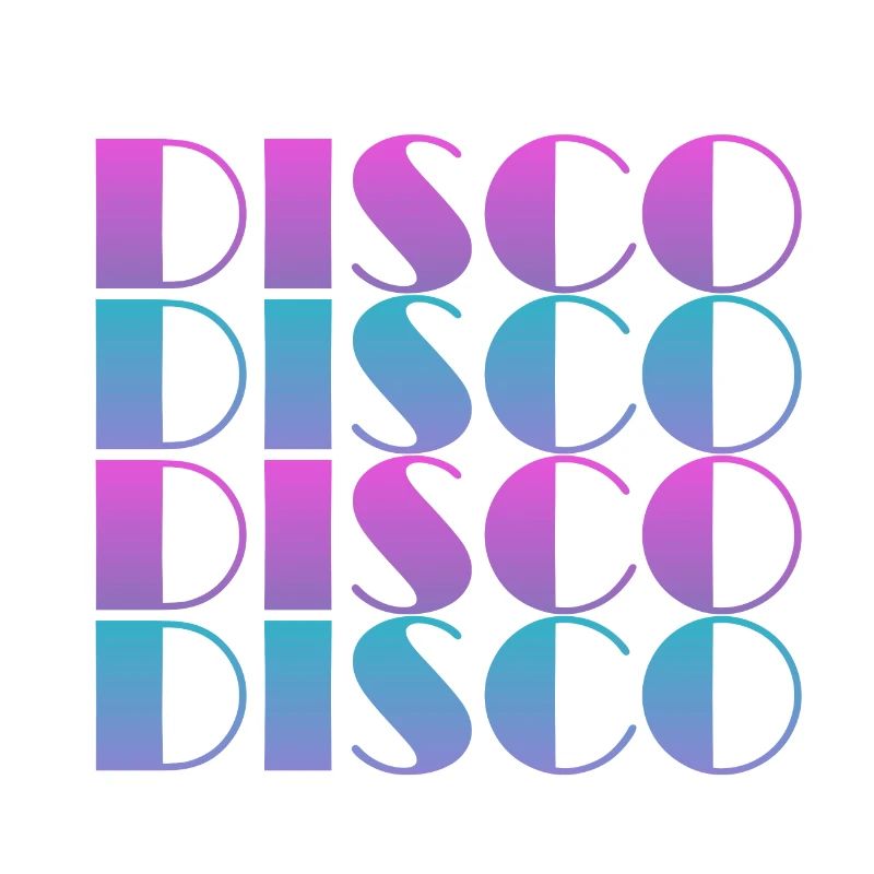 Lebendiges Disco-Textmuster-Design