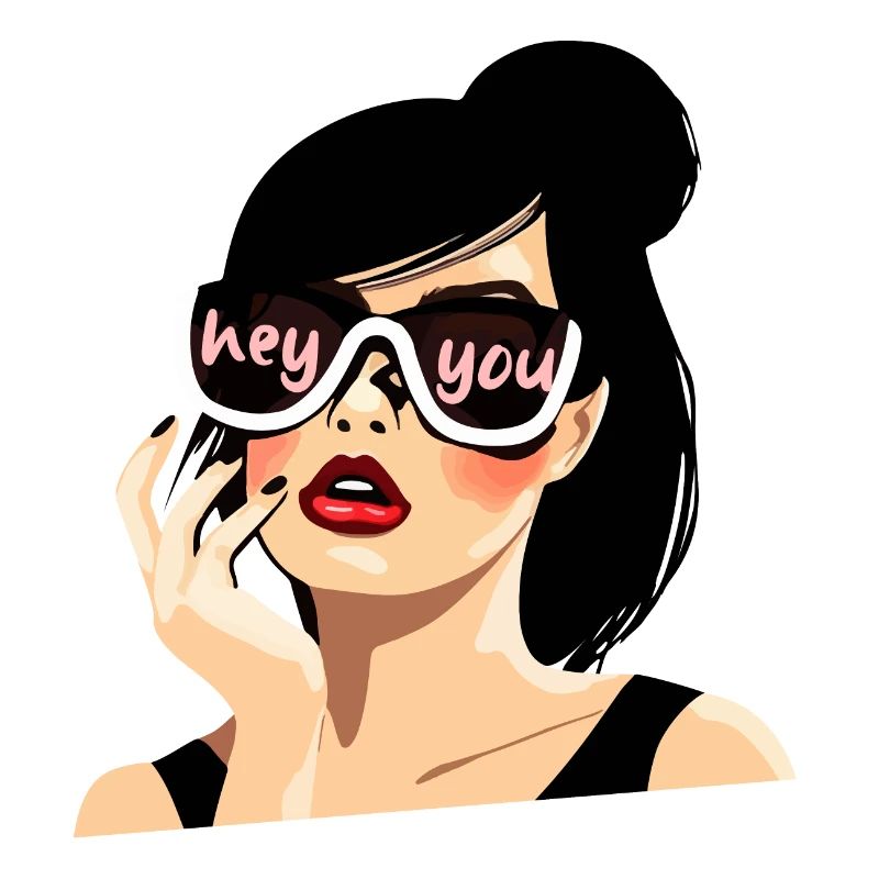 Sonnenbrille Stil"Hey Du" Illustration