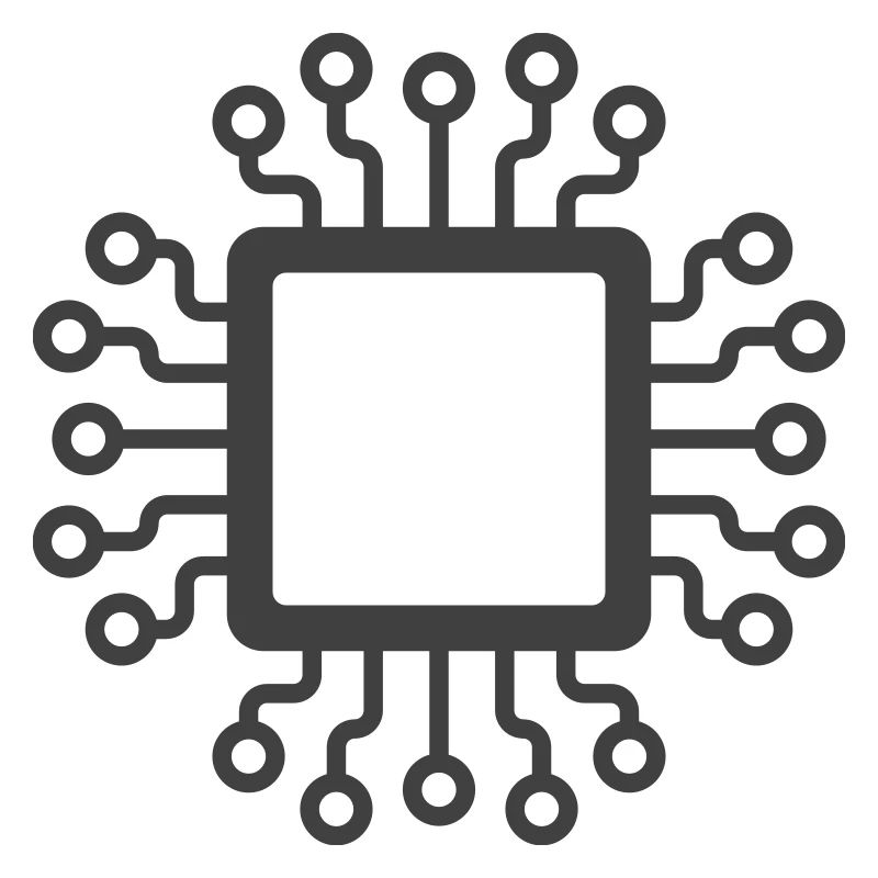 Logo de l’icône du circuit de micropuce