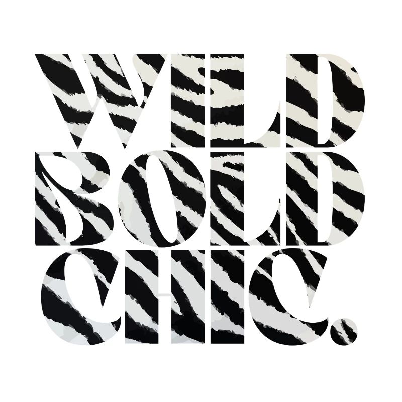 Wild Bold Chic Zebra Typography