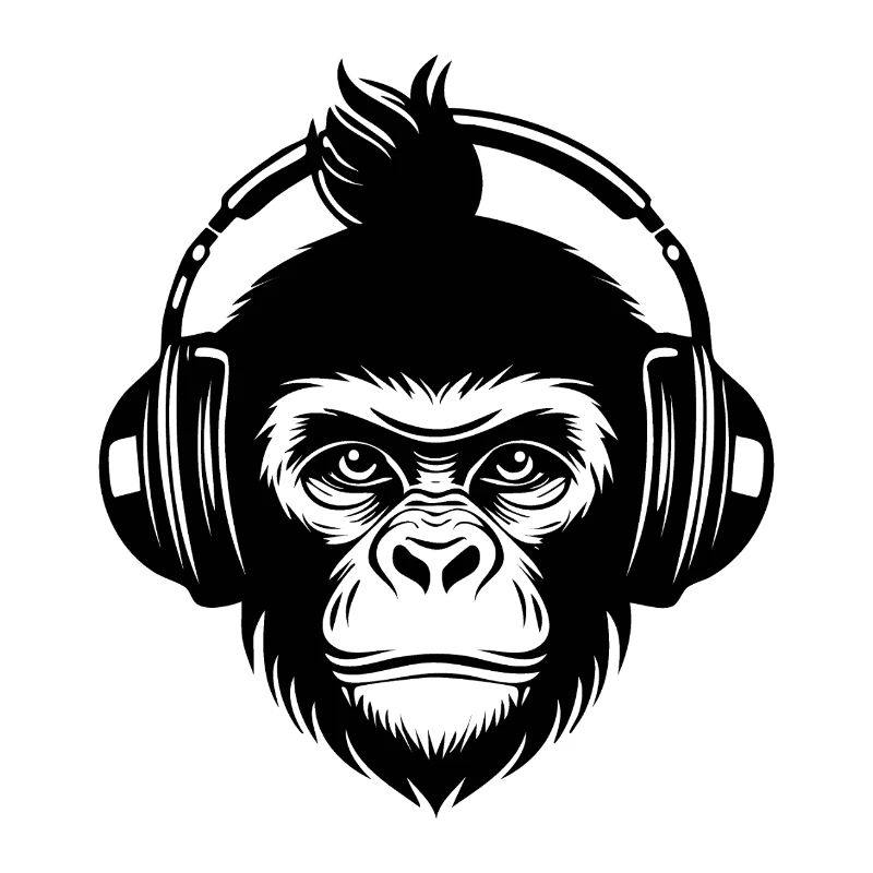 Beat Maker Monkey Head Studio Session Chemise