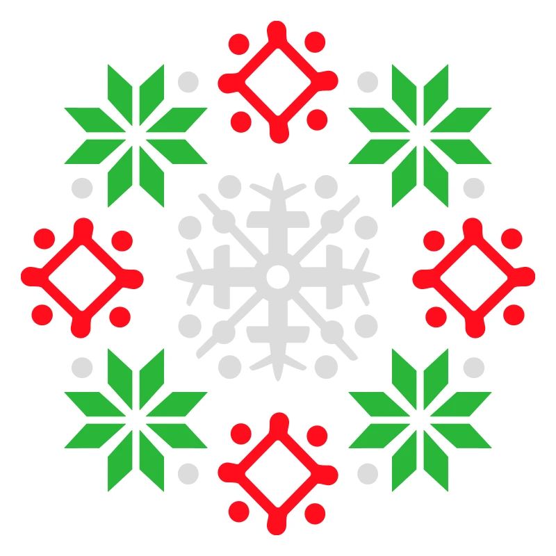 Schneeflocken Muster Weihnachtspullover Schnee