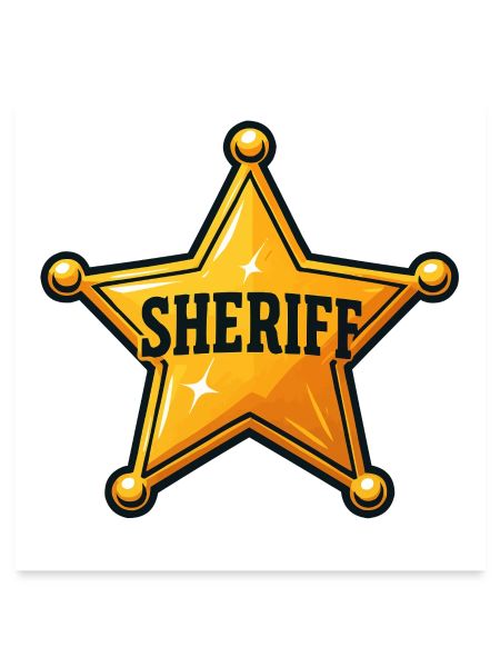 Sheriff Stern Abzeichen Design