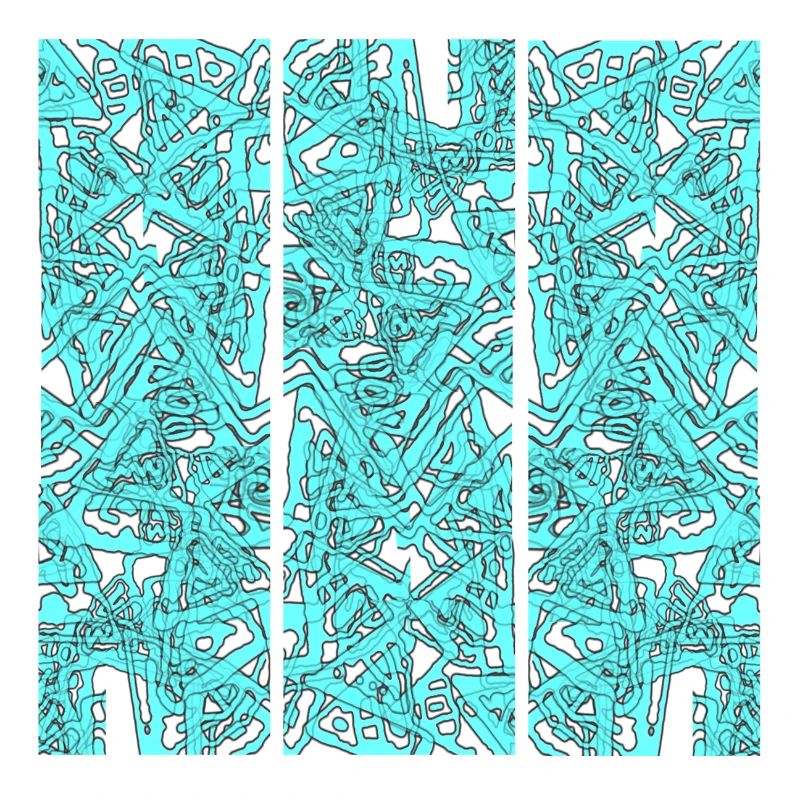 Turquoise Chaos Triptych