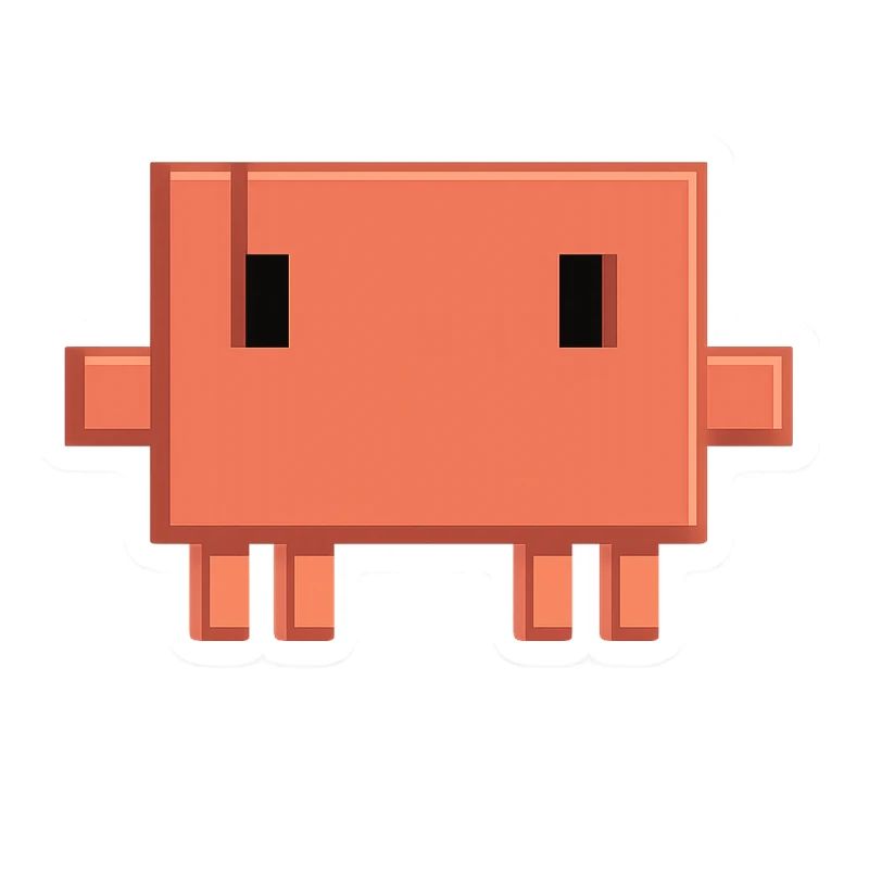 Claude Code Pixel AI Mascot Dev Sticker