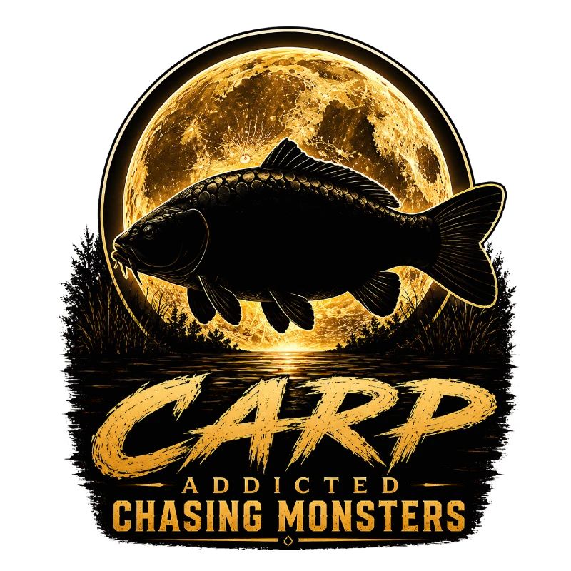 Mitternachtskarpfen-süchtiges Monsterfischen-Design
